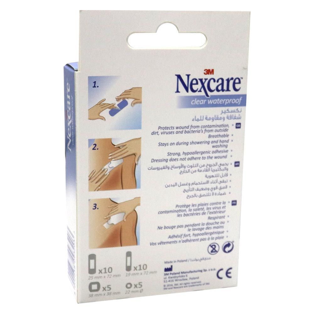 3M Nexcare Clear Waterproof Assorted Bandages 30&#039;s