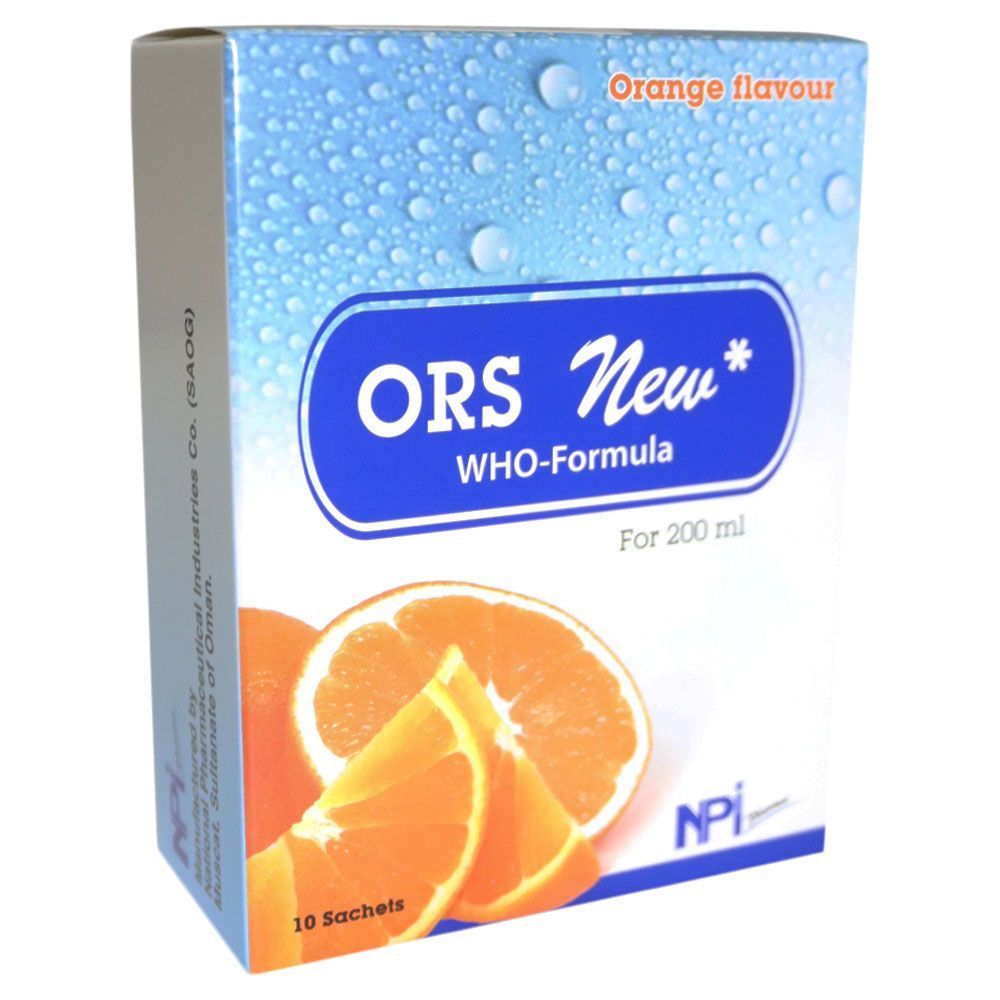 ORS New Orange Flavour Powder Sachets 10&#039;s