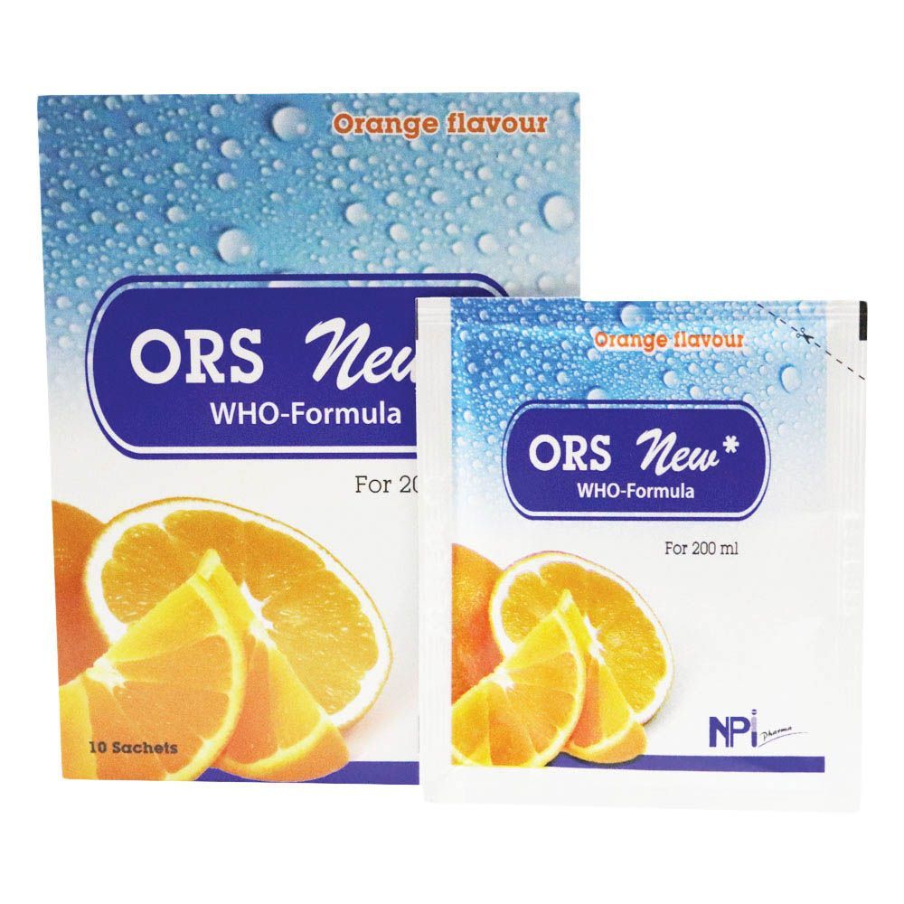 ORS New Orange Flavour Powder Sachets 10&#039;s