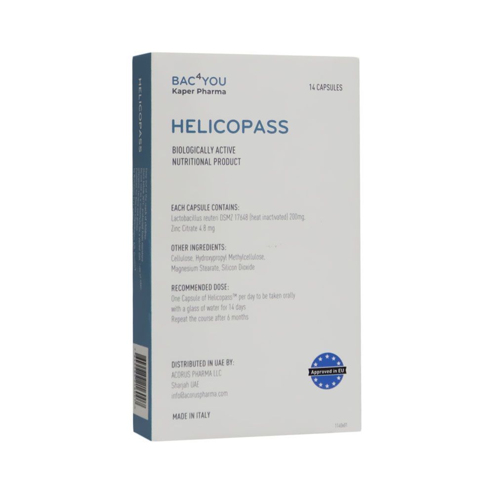 Helicopass 20 mg Capsules 14&#039;s