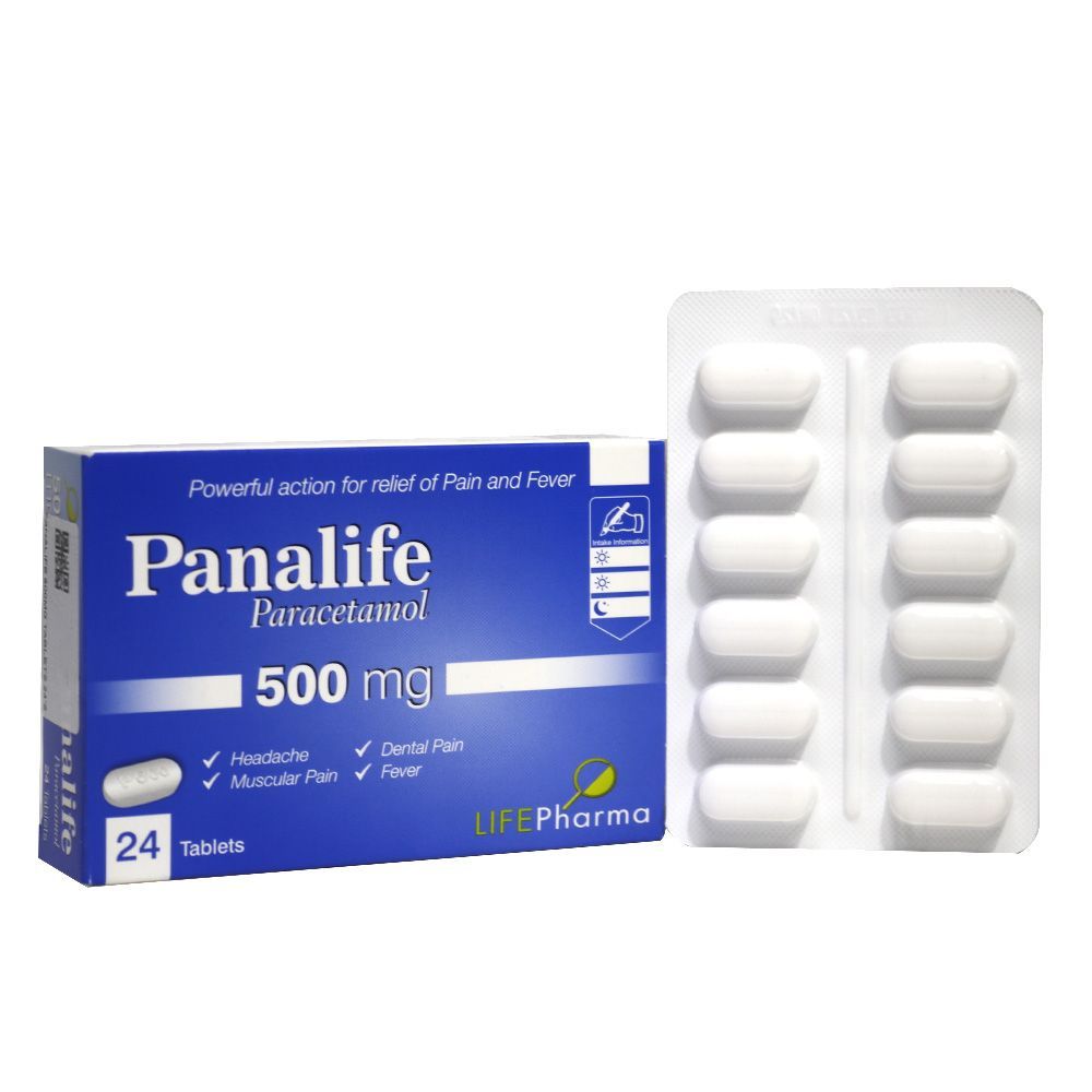 Panalife 500 mg Paracetamol Tablets 24&#039;s