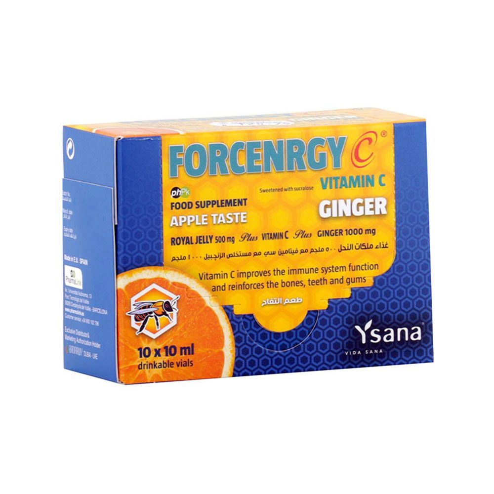 Forcenrgy C Vitamin C Ginger Drinkable Vials التفاح 10 مل 10's