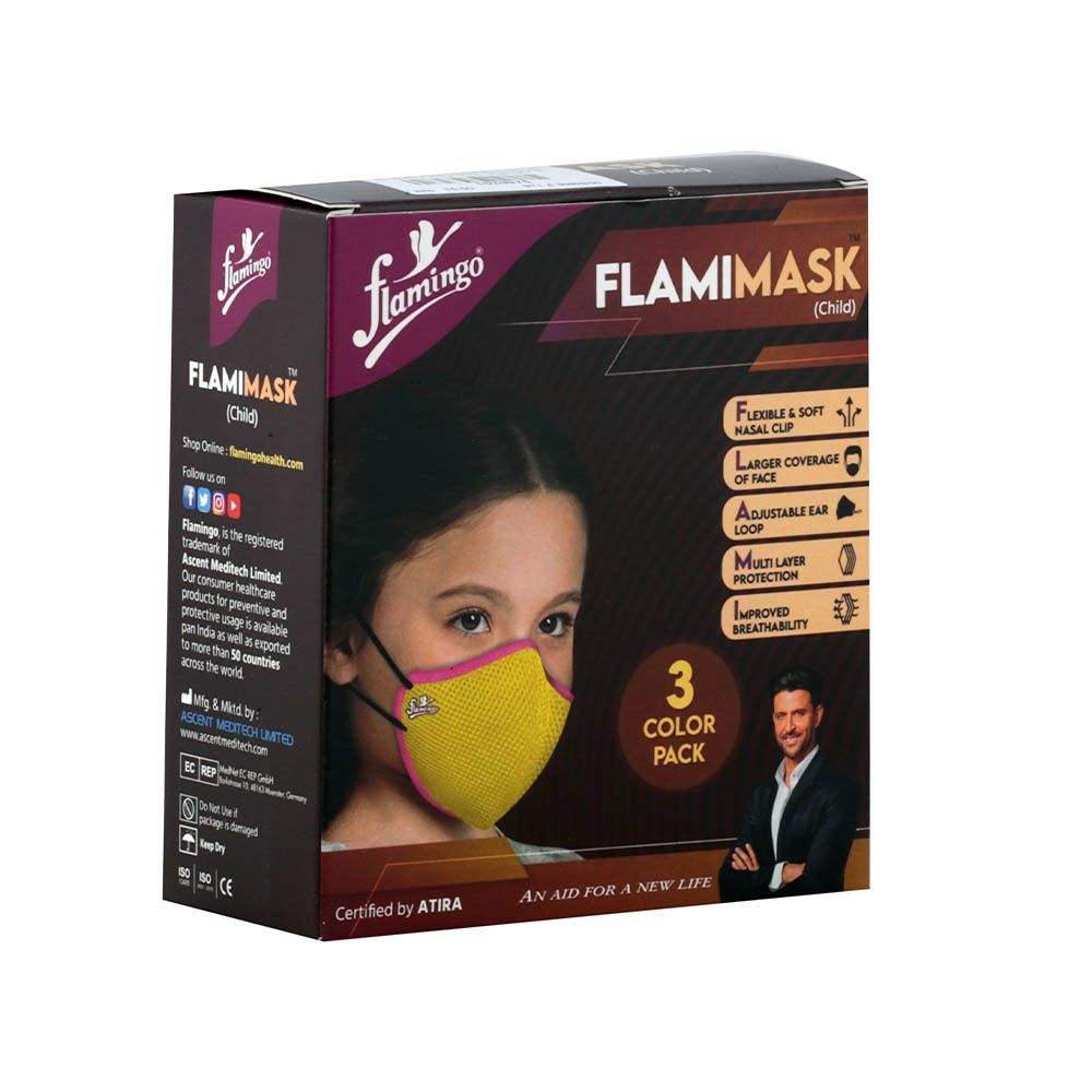 Flamingo FlamiMask Reusable &amp; Washable Face Mask Kids 3&#039;s