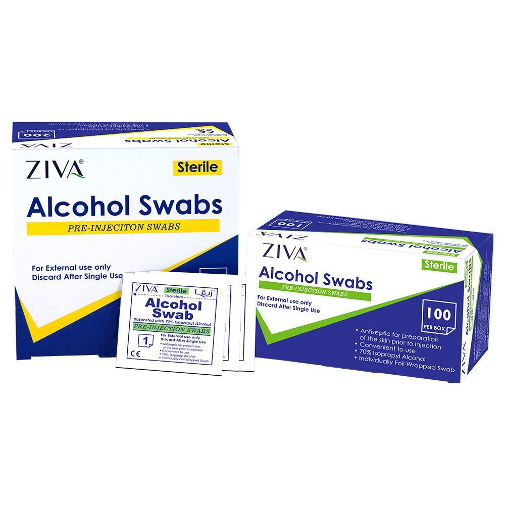 ZIVA Sterile Alcohol Swabs 100&#039;s