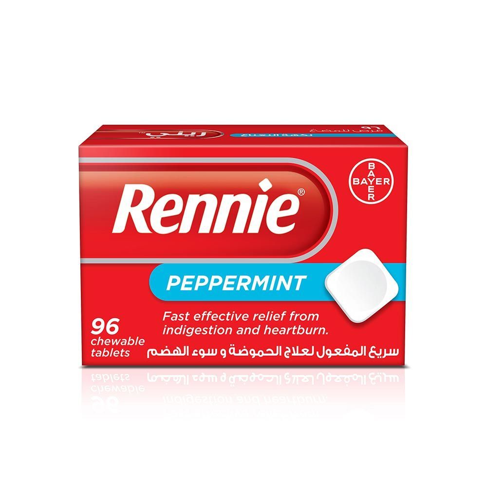 Rennie for Heartburn Chewable Peppermint Tablets 96&#039;s