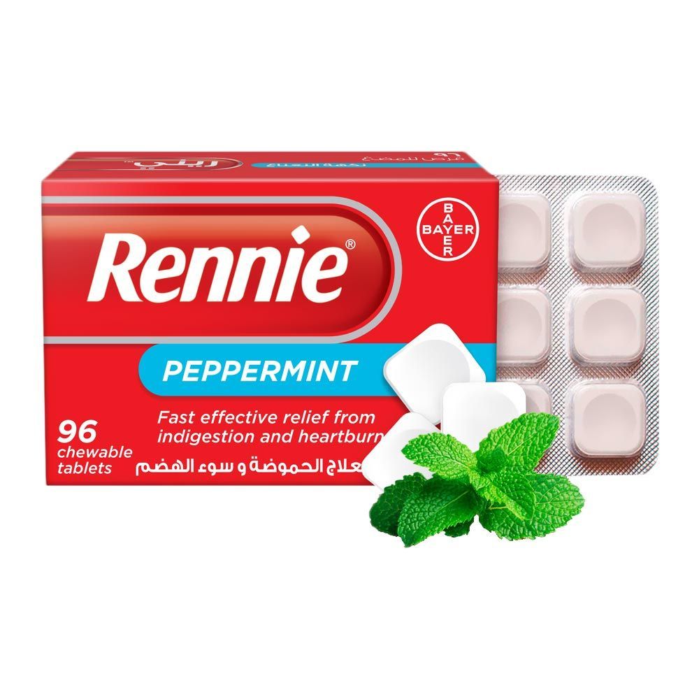 Rennie for Heartburn Chewable Peppermint Tablets 96&#039;s