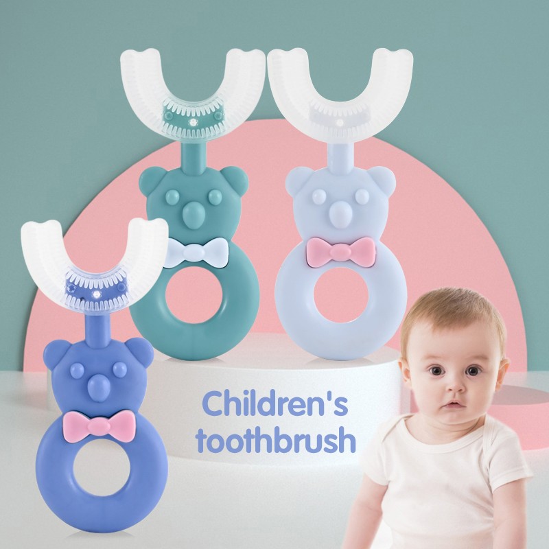 Baby Toothbrush Silicone Dental For Infant Teeth Toddler U-shape Baby Toothbrush Teething Baby Teeth Oral Care Toothbrush