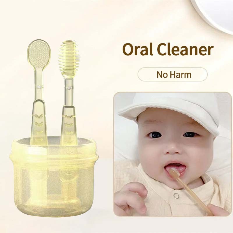 2pcs Baby Silicone Toothbrush Cleaning Fresh Breath Brush Soft Tongue Coating Brush Oral Care Tool Toothbrush Baby Products