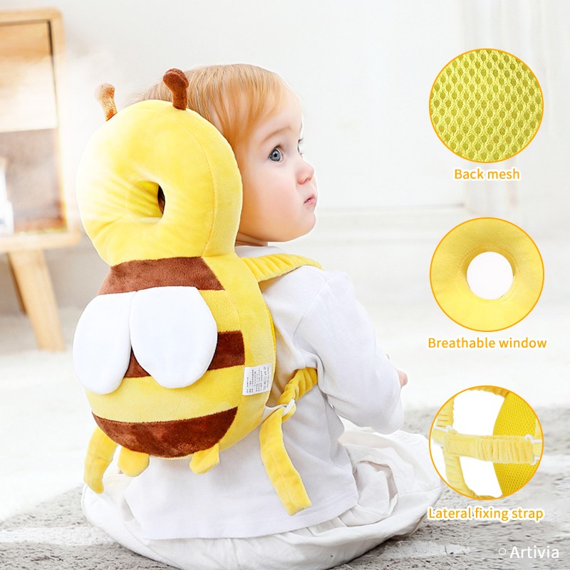 Baby Infant Head Protector Safety Pad Back Cushion Prevent Wounded Cartoon Security Pillows Breathable Anti-drop Pillow 1-3T