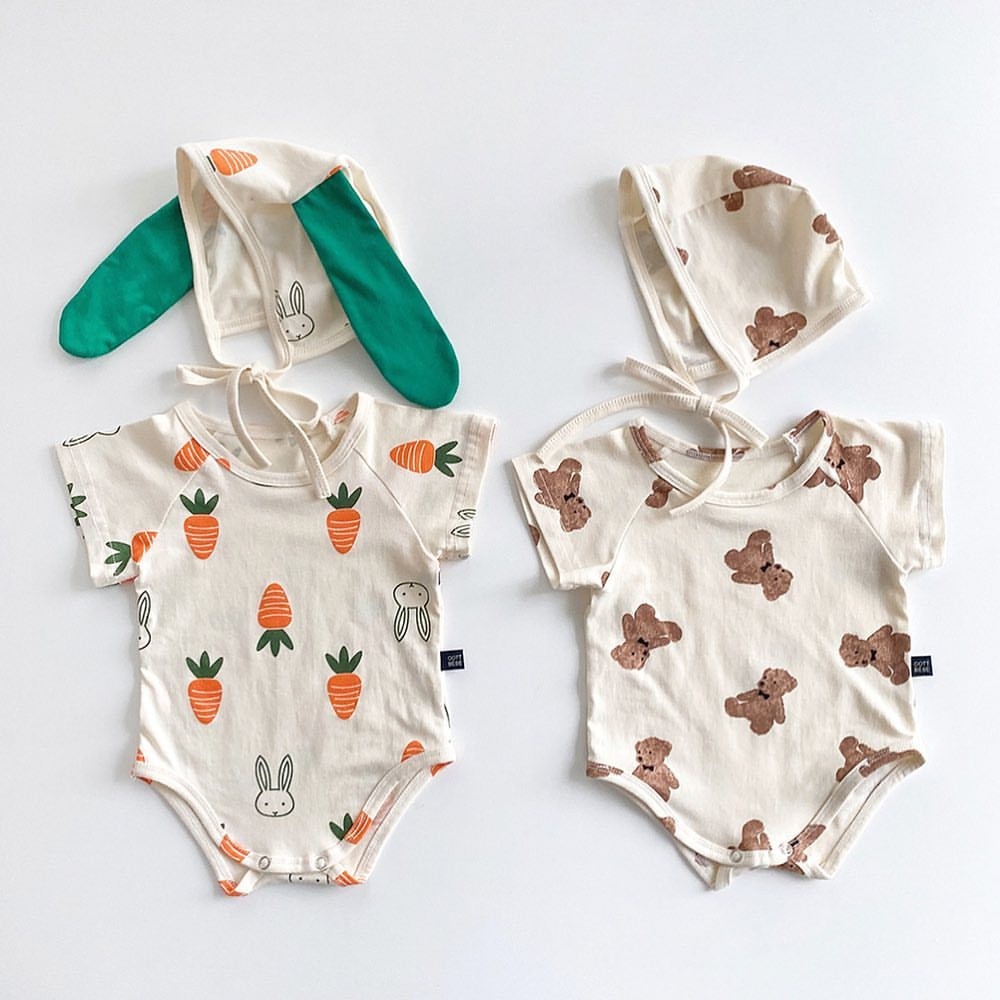 MILANCEL Children's Underwear 2021 Summer Fashion Teddy Bear One-piece Suit Set