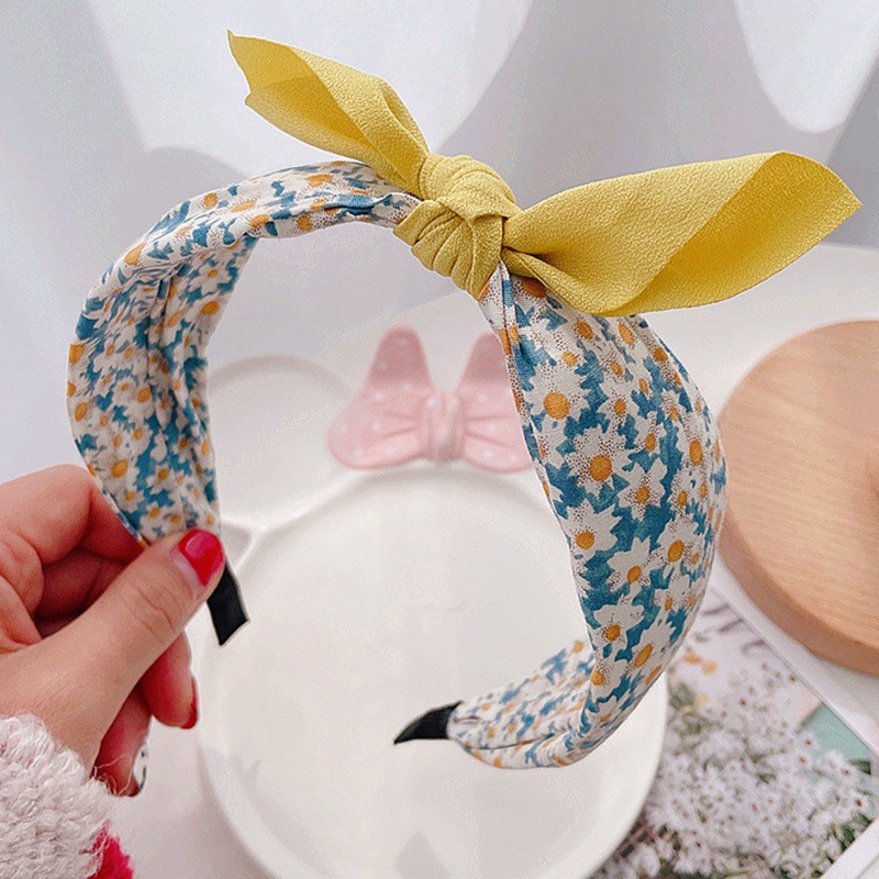 Children's Korean version versatile bow hairpin casual floral headband girls headdress baby accessories brand new