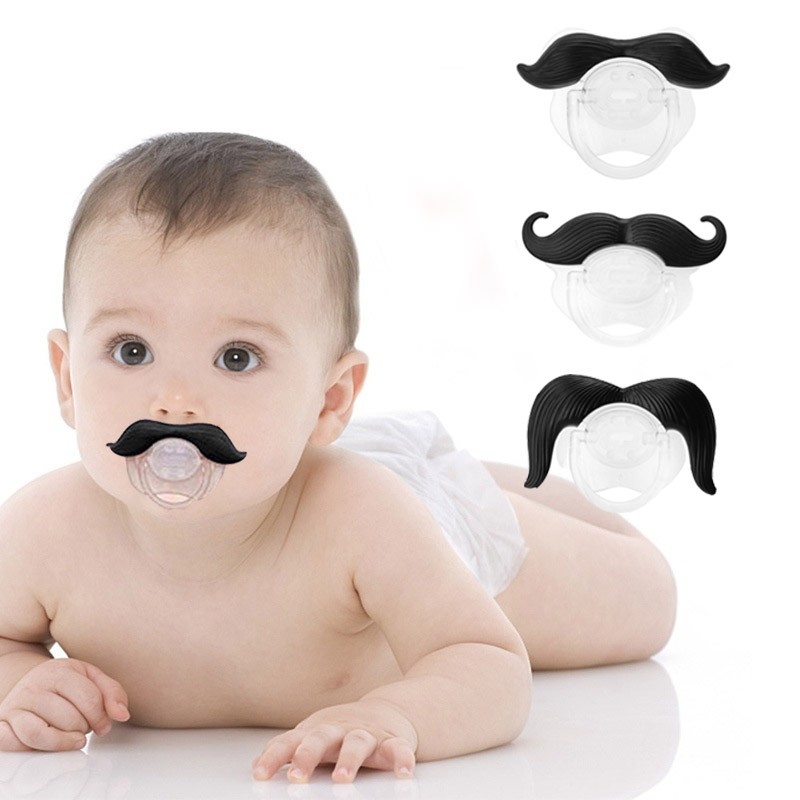 1/2pcs Baby Silicone Pacifier Funny Mustache Lip Shape Pacifier Doll Nipple Teething Toddler Pacy Orthodontic Soother Pacifier