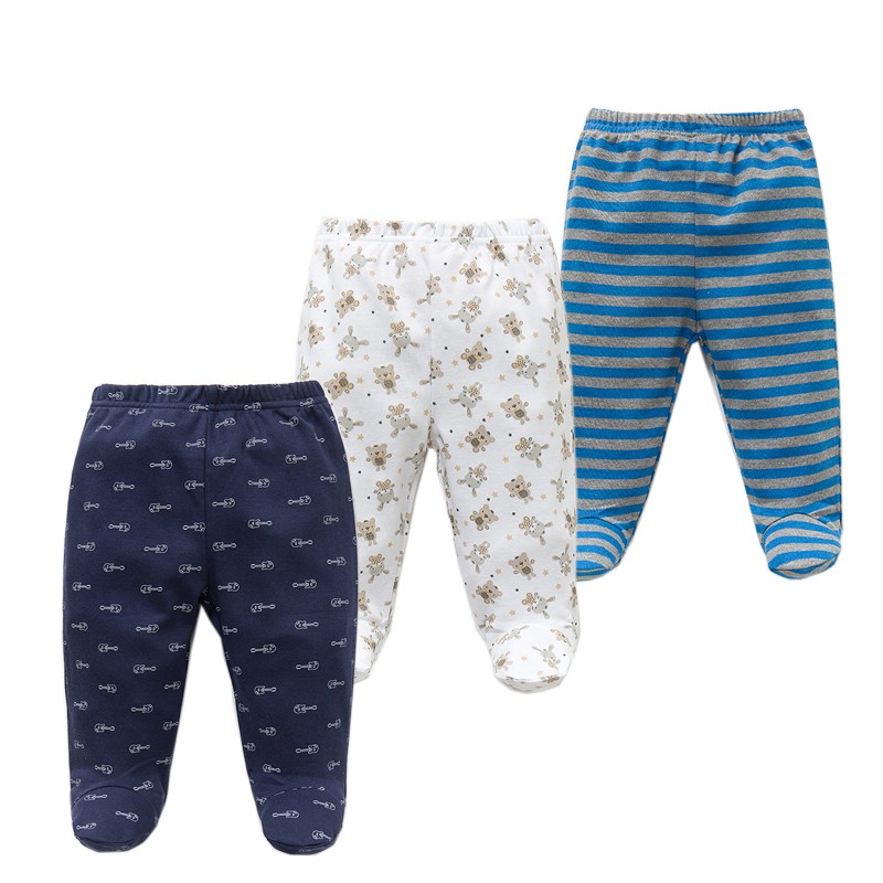 3pcs/lot Baby Pants 100% Cotton Autumn Spring Newborn Baby Boys Girls Pants Toddler Wear Infant Toddler Cartoon For Baby Clothes