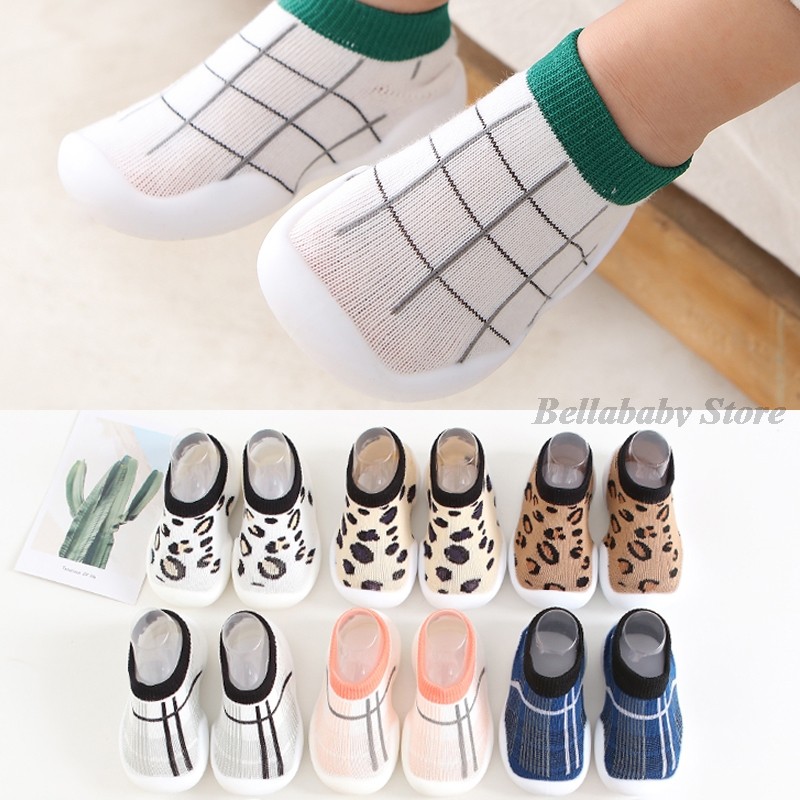 Leopard White Baby Shoes Fashion Unisex Spring Baby Floor Shoes Non-slip Soft Baby Booties Infant Shoes Plaid Cartoon Casual Shoes