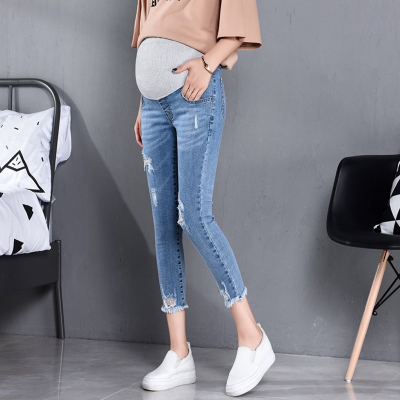 Maternity Jeans High Waist Pencil Pants Pregnant Women Clothes Summer Autumn Fashion 817 #7/10