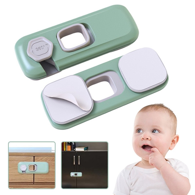 Adhesive Baby Drawer Lock Children Security Clip Safety Lock for Wardrobe Door Wardrobe Fridge Cabinet Baby Care Protector