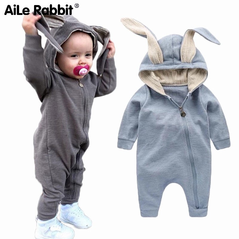 New Spring Autumn Baby Rompers Cute Cartoon Bunny Infant Girl Boy Jumpers Kids Clothes Baby Outfits