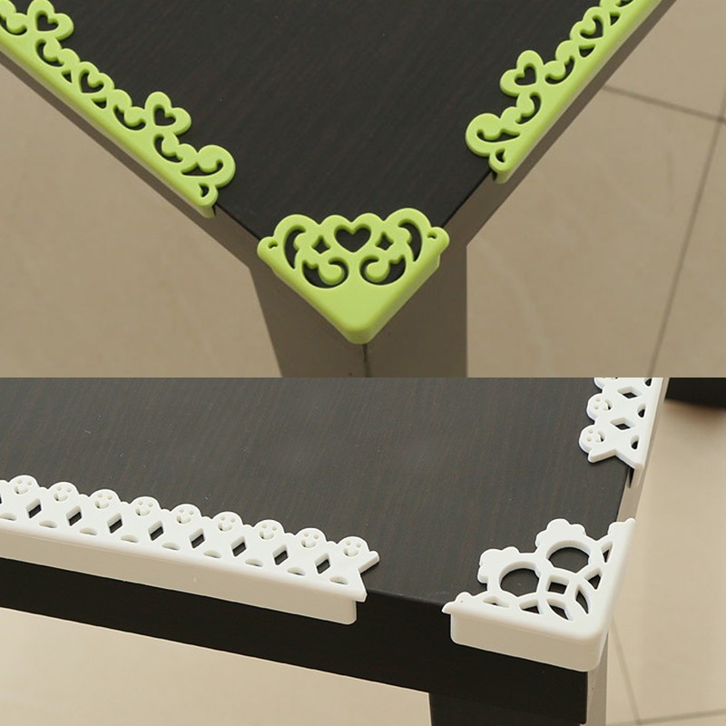 4pcs Hollow Out Flower Pattern Baby Kids Table Desk Corner Guard Children Safety Edge Guard Soft Baby Safe Corner Protector