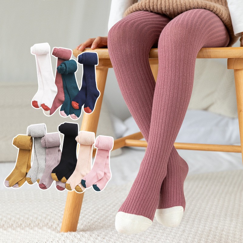 0-8T Baby Girls Cotton Socks Summer Baby Socks Winter Warm Socks Cotton Pants Candy Color Pants For Toddler Girls