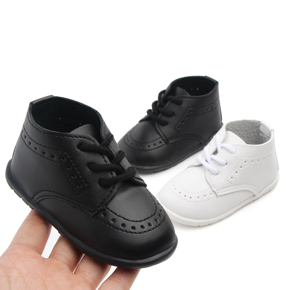 New Baby Shoes Retro Leather Boy Girl Baby Shoes Rubber Sole Anti-slip First Walkers Newborn Infant Moccasins Crib Shoes