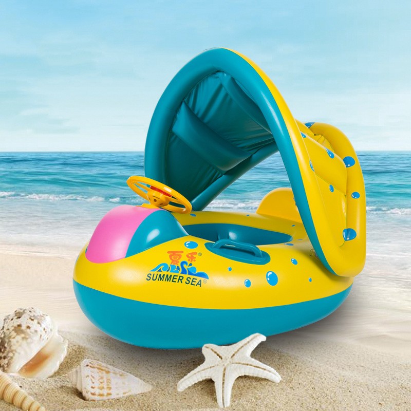 Summer Swimming Pool Float For Kids Inflatable Swimming Pool Toys Seat Ring Boat Water Sports