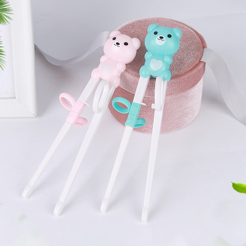 1pc cute cartoon baby beginner training chopsticks food grade silicone animal pattern baby learning chopsticks