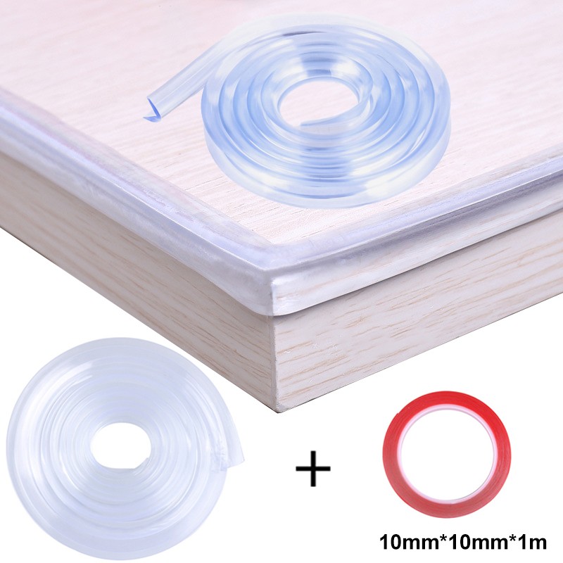 Transparent PVC Table Furniture Corners Guards With Adhesive Tape Child Protection Tape Anti-pharyngeal Safety Corner Protection Tape