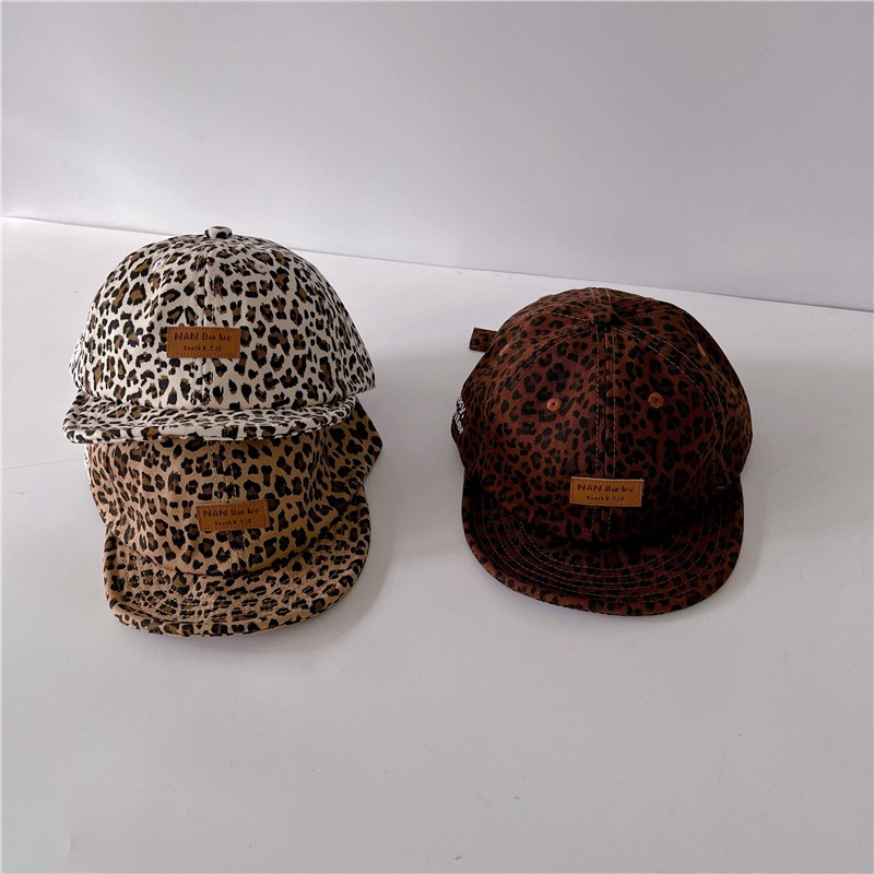 MILANCEL 2022 summer kids hat printed leopard alphabet children hat