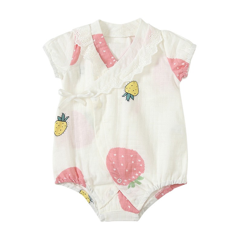 LAUDKA 0-24M Summer Newborn Baby Girls Cotton Underwear Baby Underwear Strawberry Print Infant Girls 2022