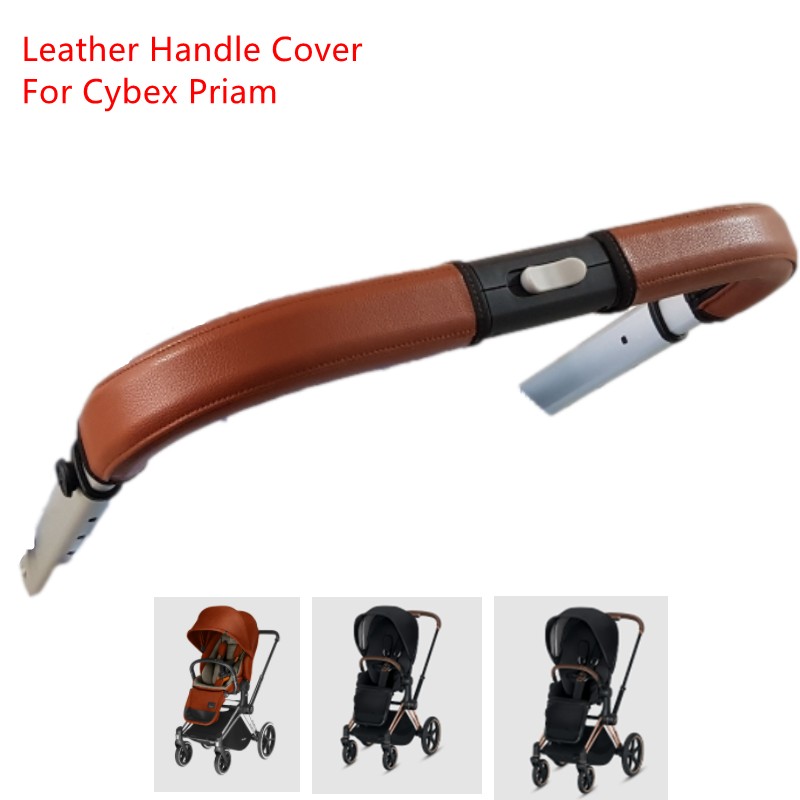 Leather PU Cover For Cybex Priam Stroller Handles Cases Protective Cover Armrest Bumper Covers Trolley Handle Bar Accessories