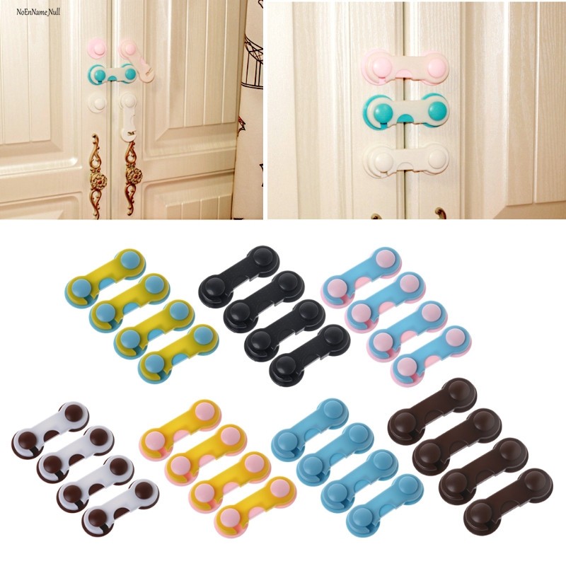 4pcs Baby Wardrobe Cabinet Drawers Baby Safety Protection Plastic Lock