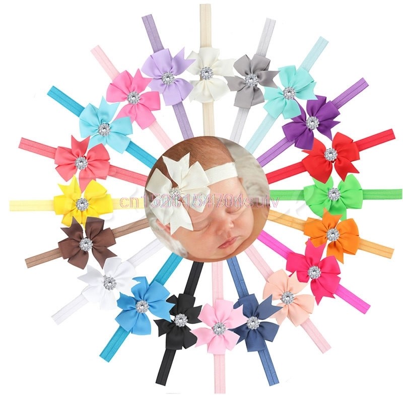 10pcs Newborn Baby Girl Headband Infant Baby Bow Hair Band Girls Accessories #H055#