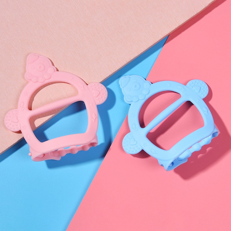 1pc Silicone Baby Bracelet Teether Toys 3 Colors Bandage Design Baby Teething Products Durable Elastic Molar Toy Baby Supplies