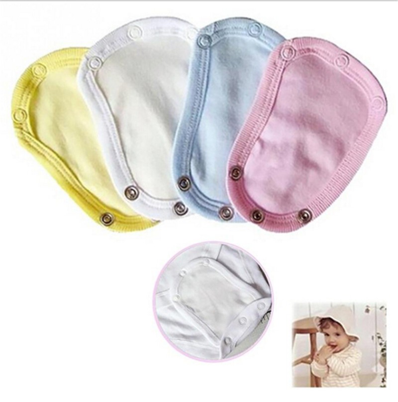 1pc Lovely Baby Boys Girls Kids Romper Crotch Extension Baby One Piece Bodysuit Extender Baby Care 13*9cm 4 Colors