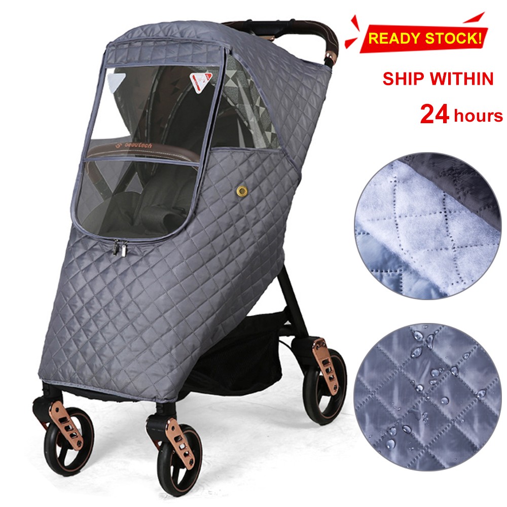 Universal Waterproof Winter Thicken Rain Cover Wind Dust Shield Full Raincoat For Baby Stroller Accessories Cane Pushchair Suit