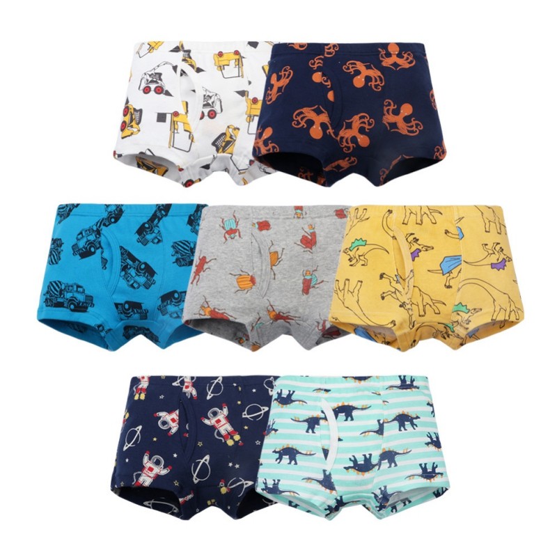 3pcs/set Cartoon Dinosaur Cotton Boys Boxer Underpants Children Panties Warm Cartoon Underwear Kids Panty Shorts 3-10 Years