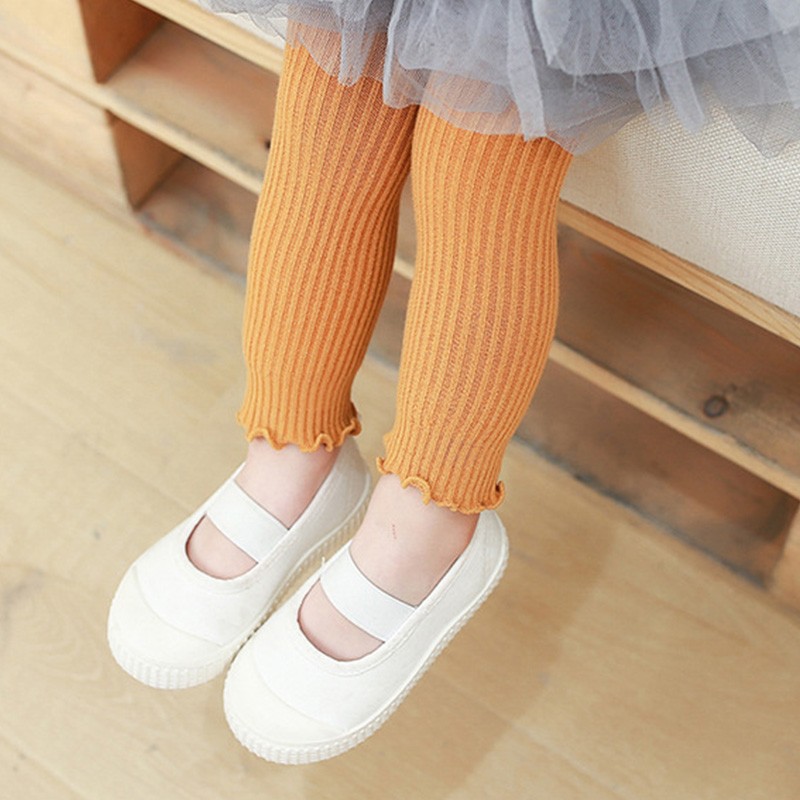 Girls Leggings Children Pants Infant Newborn Kids Leggings Toddler Girl Trousers Ribbed Leggings Spring Autumn Cotton