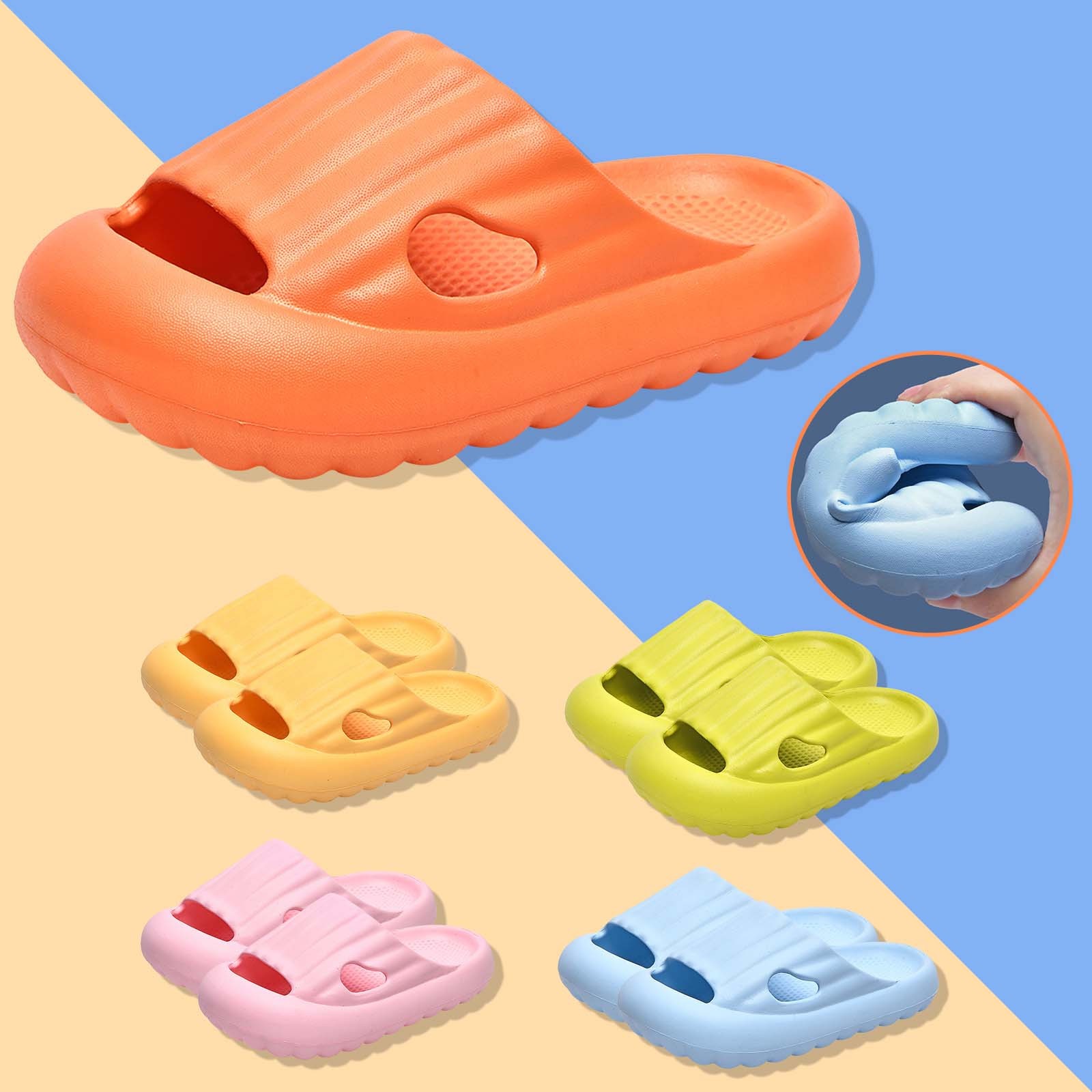 New Summer Children Shoes Casual Sandals Slippers Baby Boys Girls Slides Sandal Soft Thick Sole Quick Dry Beach Pool Slippers