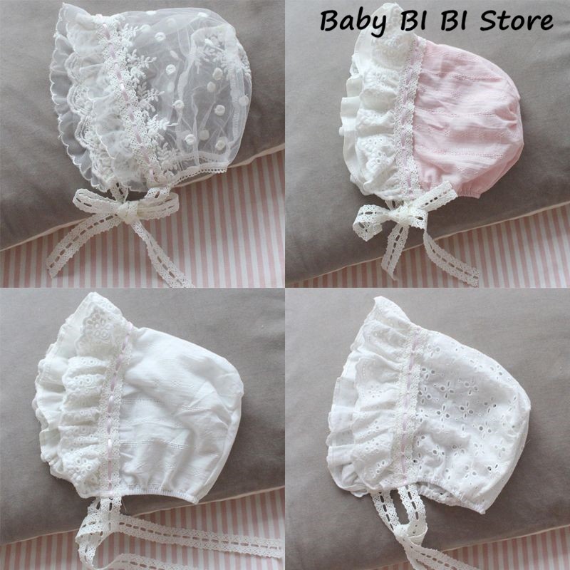 Adorable Newborn Summer Beanie Lace Bowknot Beanie Mother & Baby Essentials Cute Princess Hats For Little Girls