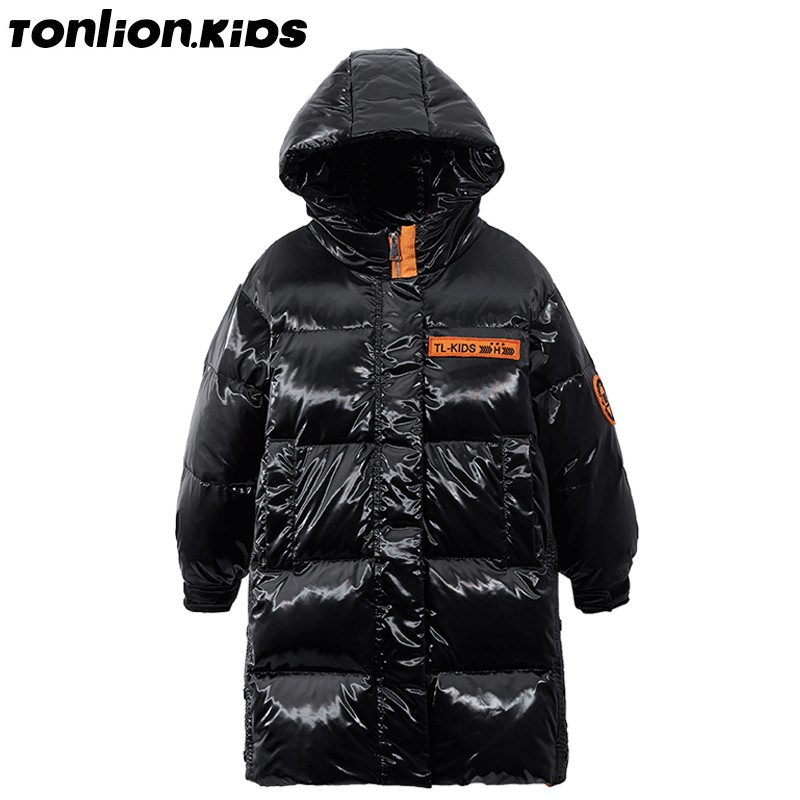 Tons Lion Kids Children's Winter Clothes Duck Down Boys Warm Mid-Length Jacket Coat Clothes