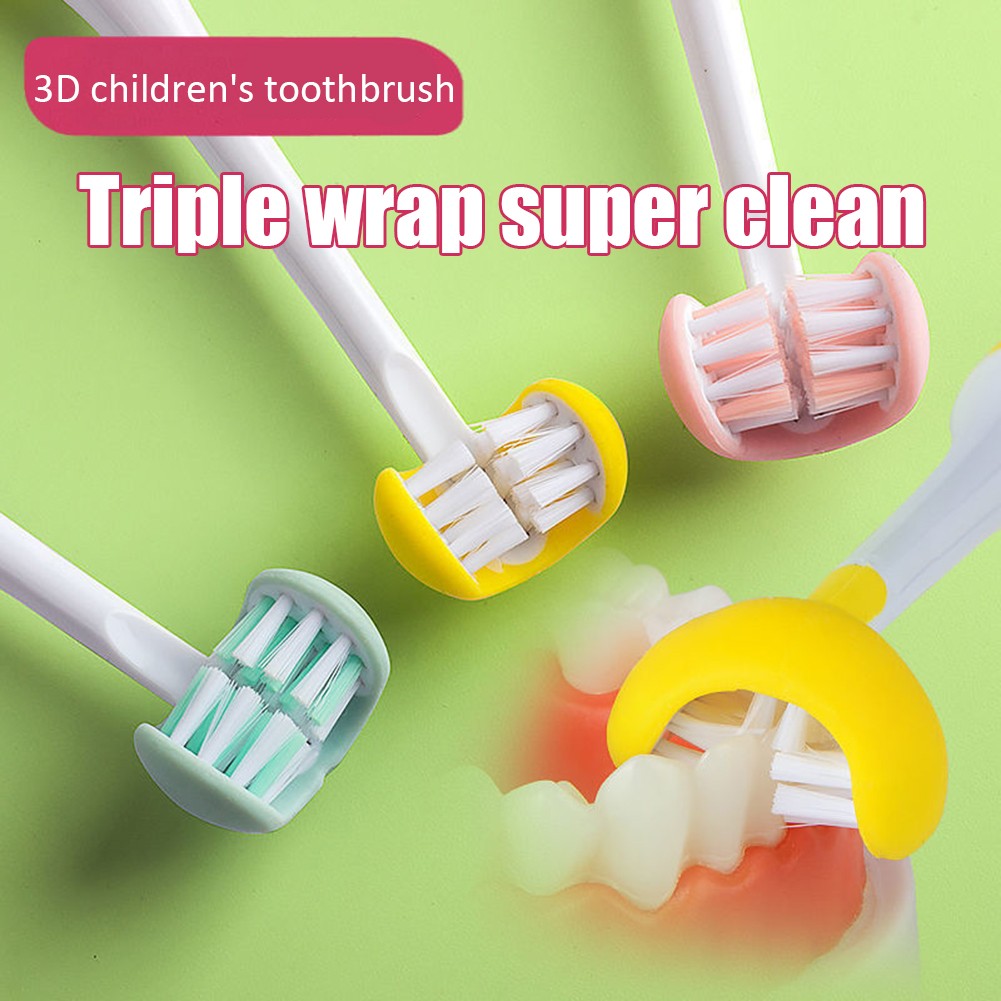 Baby Training Toothbrush Oral Care Baby Toothbrush Safety Triple Ribbon Brush Kindergarten Oral Health Care Products