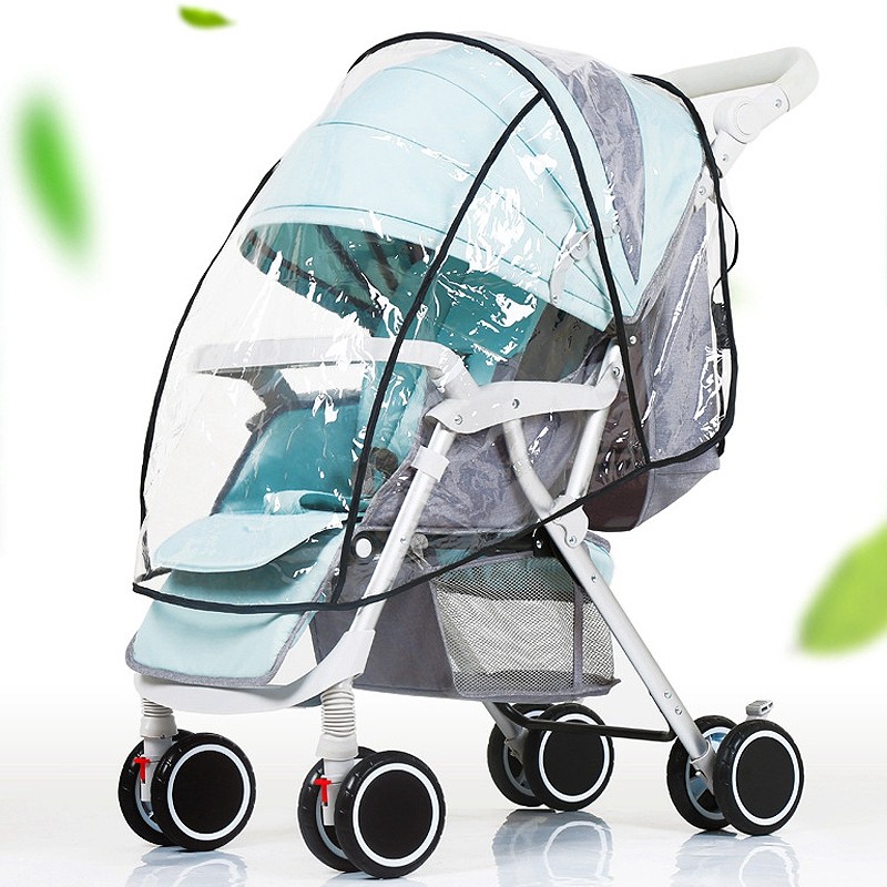 Universal Stroller Rain Cover Wind Transparent Dust Shield Pram Umbrella Raincoat Baby Car Seat Cover Stroller Accessories