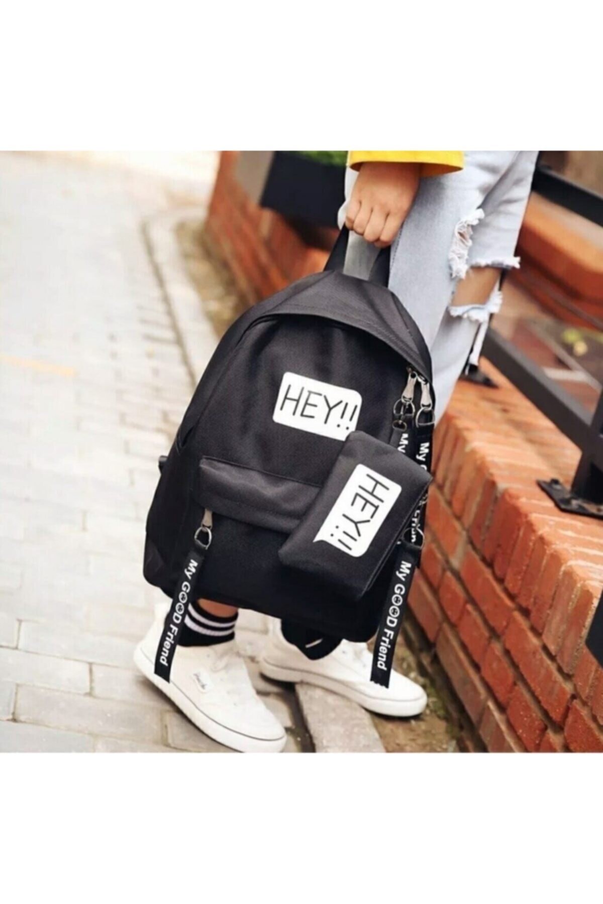 Unisex Black Sport Backpack