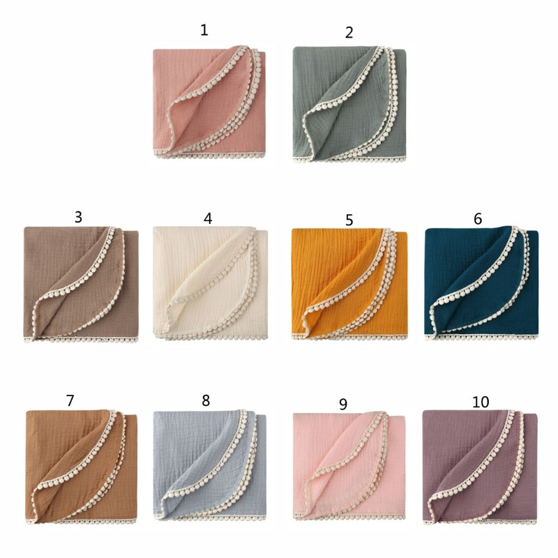 Cotton Baby Blankets Newborn Swaddle Wrap Soft Receiving Blanket Infant Sleeping Quilt Bed Cover Bath Towel