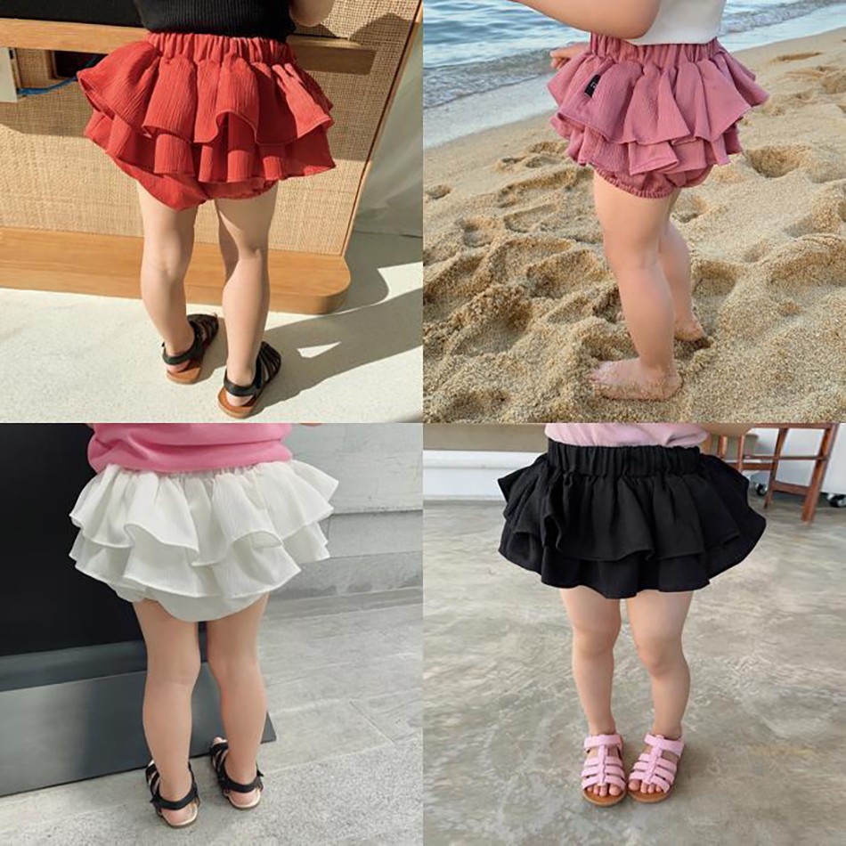 Baby Girls Ruffle Short Pant For Newborns Toddler Kids New Summer Diaper Cover Shorts Pants Big PP Shorts JYF