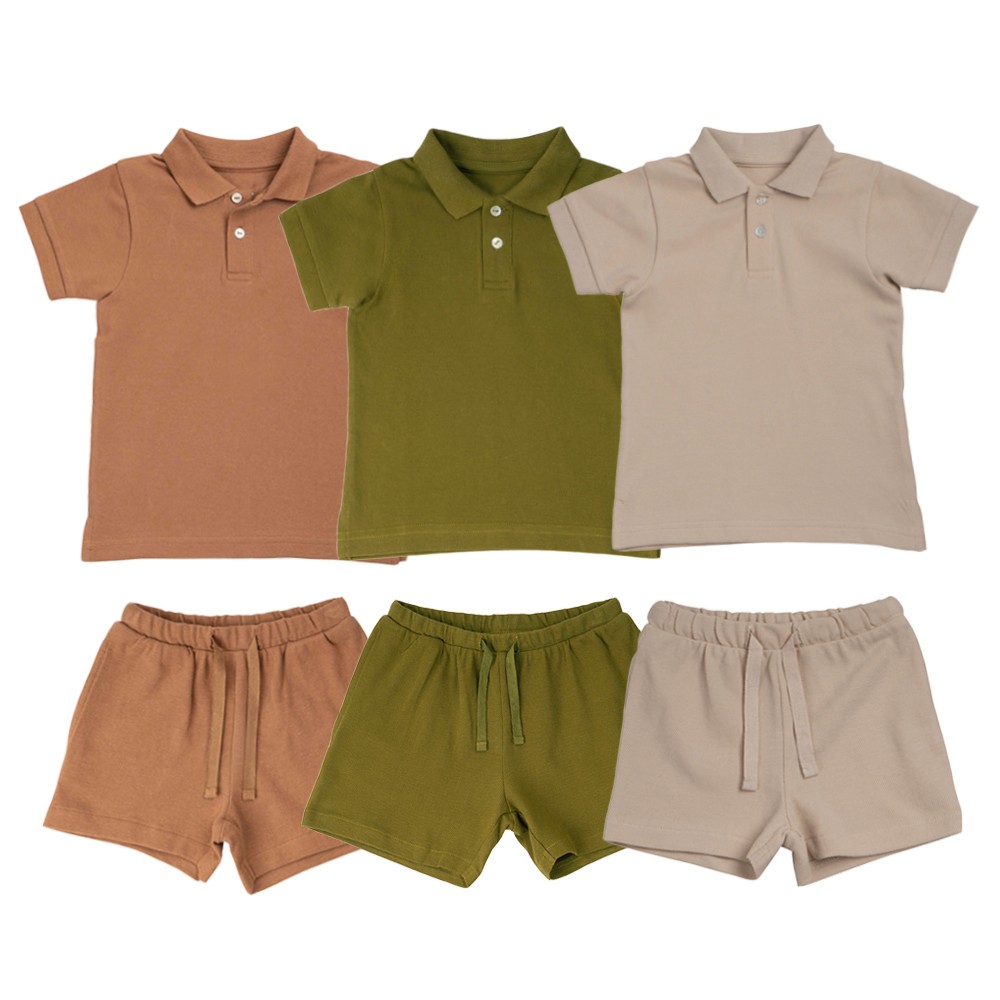 Fashion Toddler Boy Girl Clothes Set Summer Baby Girl Clothes Kids Sport Polo T-shirt + Shorts 2pcs Kids Clothes Suits