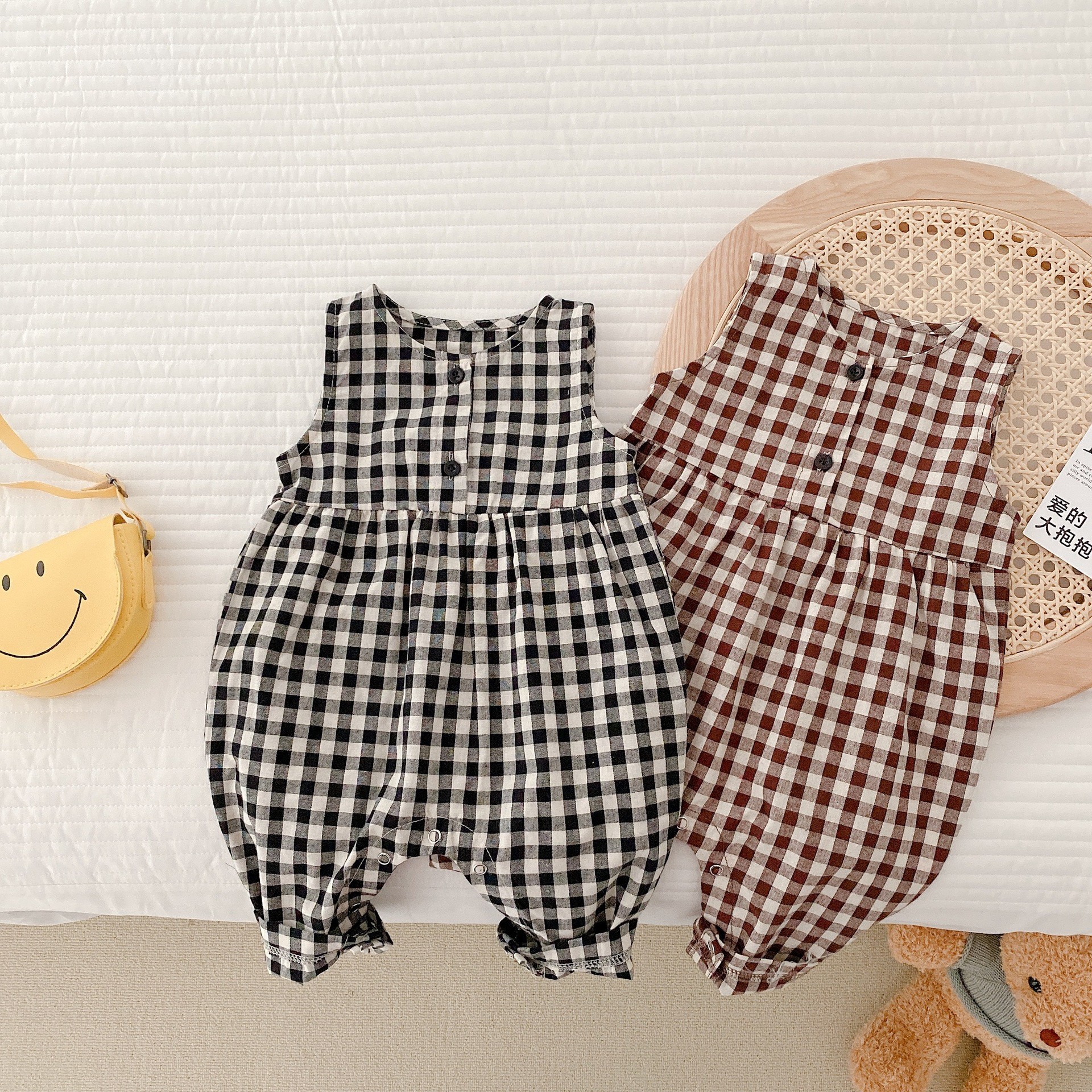 Autumn Baby Jumpsuit 0-24M Sleeveless Knitted Cotton Baby Boy Rompers Solid Newborn Kids Clothes Baby Girl Winter Playsuit