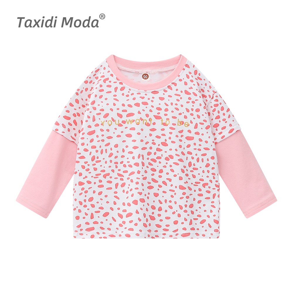 Cotton Printed T-Shirt Kids Toddler Little Girl Graphic Kawaii Tshirt Kids Clothes Featured Tops Long Sleeve Tee 2022