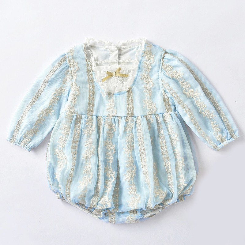 New Spring 2022 Princess Romper Baby Clothes Newborn Baby Clothes Embroidery Suits Baby Suits