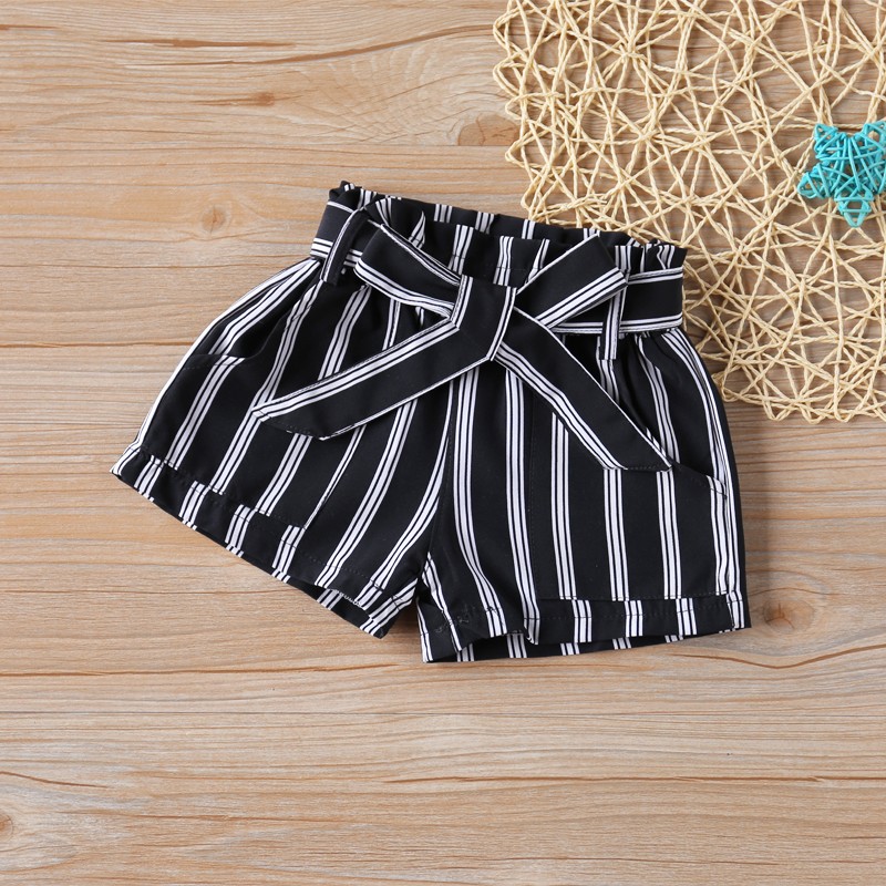 2021 new summer striped shorts casual children's clothing shorts for girls sports shorts kids clothing girl